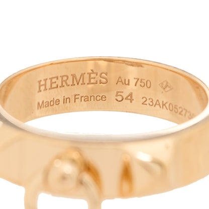 Hermes 18K Rose Gold PM Collier De Chien Ring 54 6.75 4 of 6
