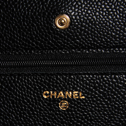 Chanel Caviar Quilted Wallet On Chain WOC Black 6 of 9