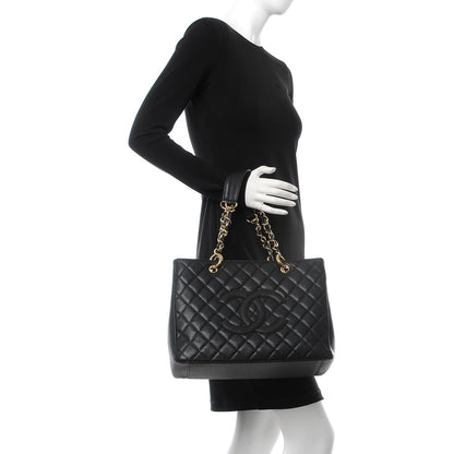 Chanel Caviar Quilted Grand Shopping Tote GST Black 2 of 7