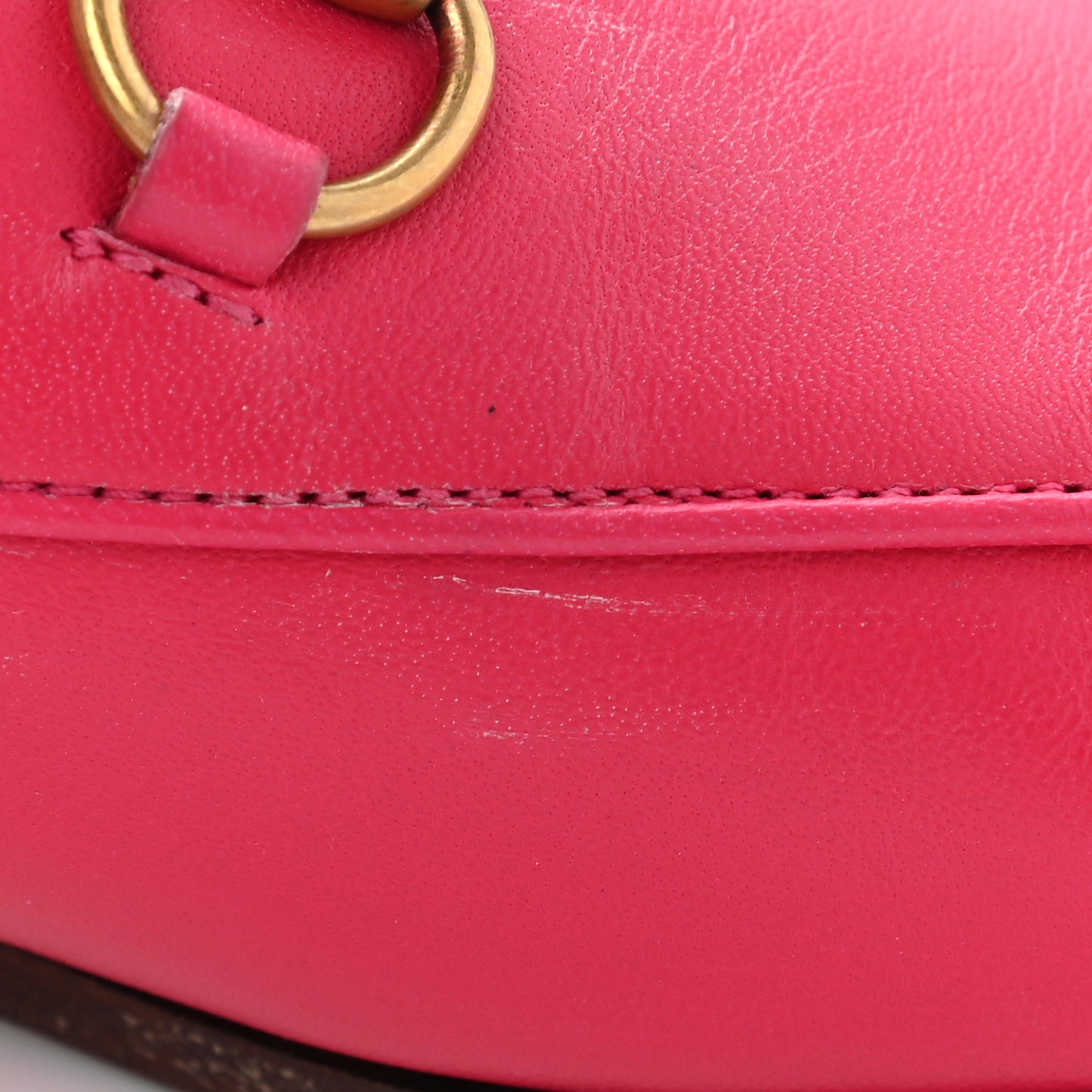 Lambskin Womens Brixton Horsebit Loafers 35.5 Hot Pink