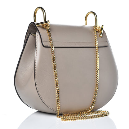 Chloe Suede Smooth Calfskin Drew Shoulder Bag Motty Grey 3 of 8