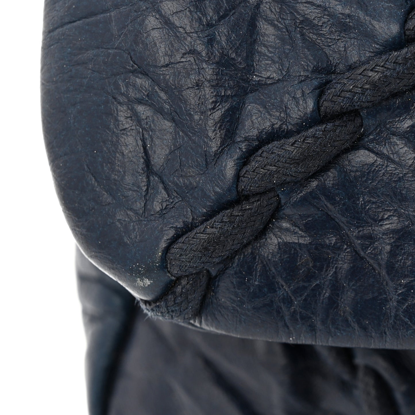 Calfskin Ultra Stitch Oversize Flap Navy