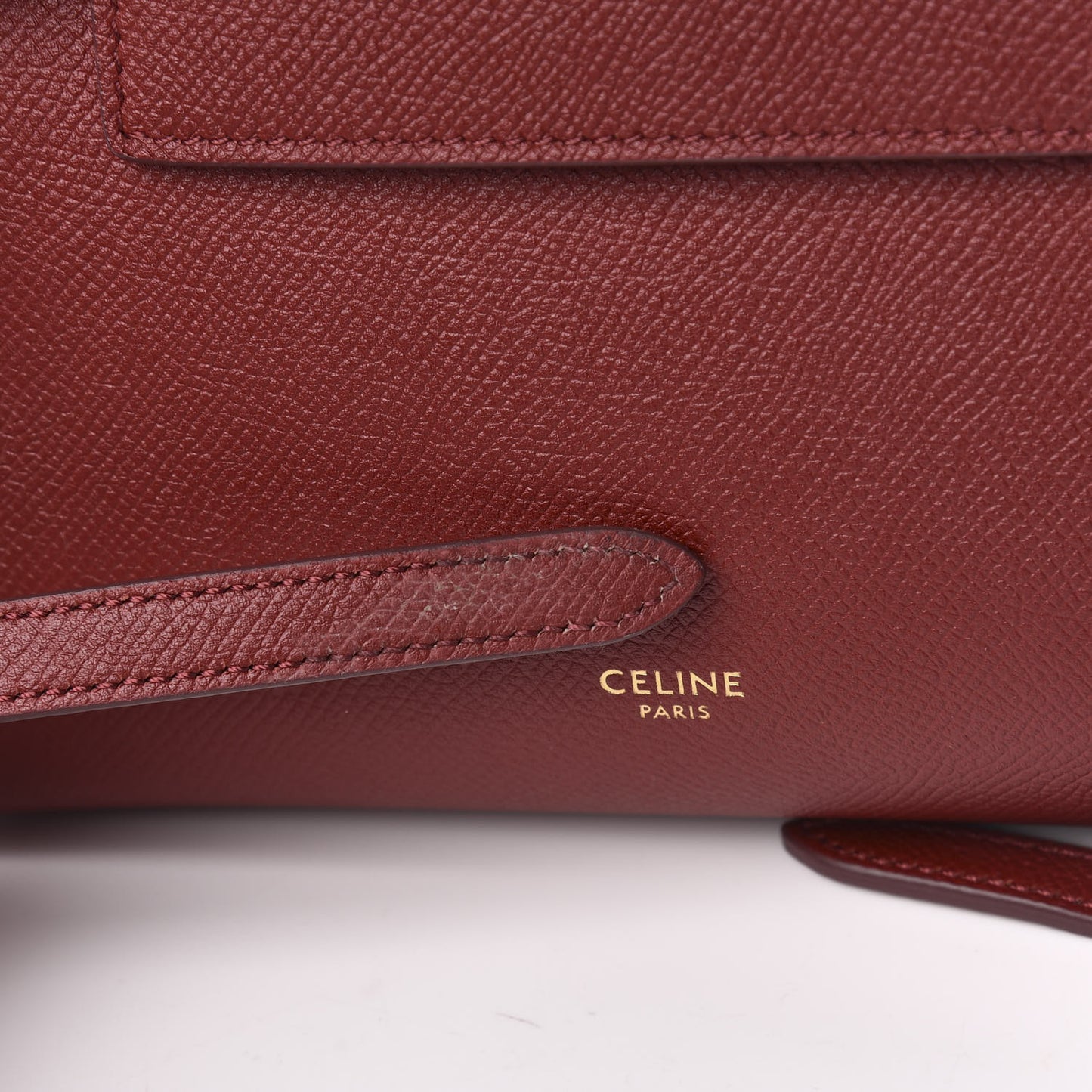 Grained Calfskin Nano Belt Bag Ruby