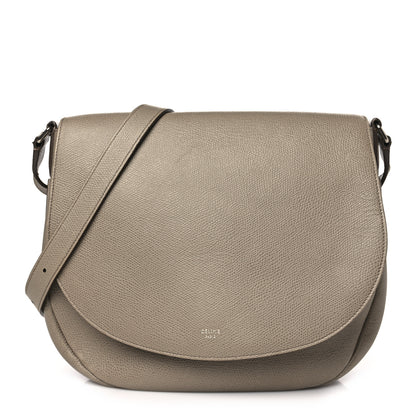 Celine Grained Calfskin Trotteur Messenger Taupe 1 of 15