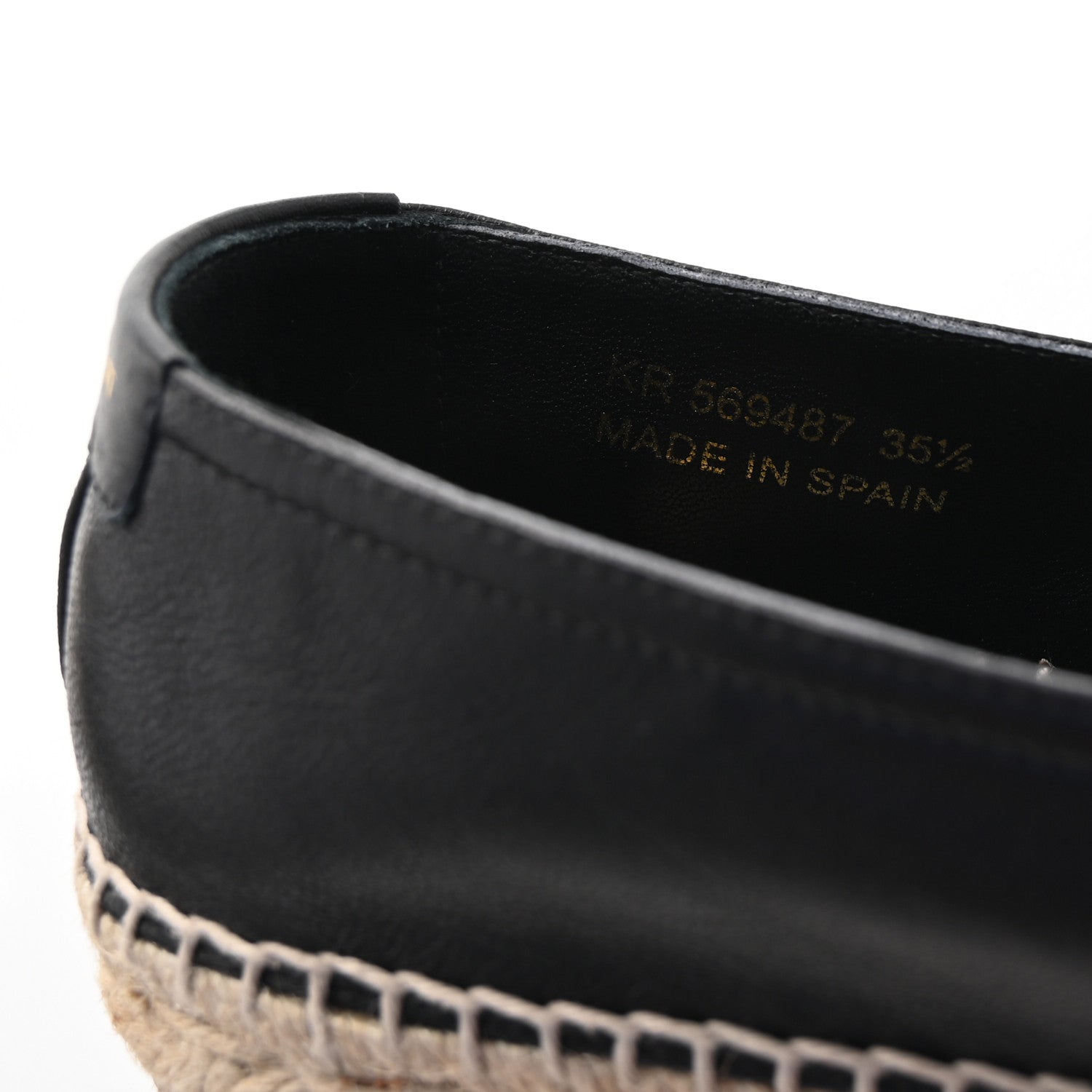 Saint Laurent Nappa Embossed Stars Espadrilles 35.5 Black 10 of 11