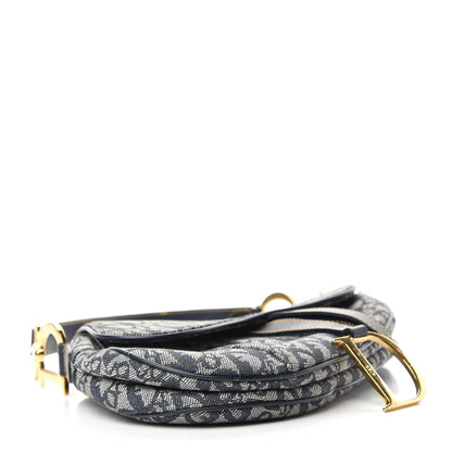 Christian Dior Monogram Saddle Bag Blue 4 of 10
