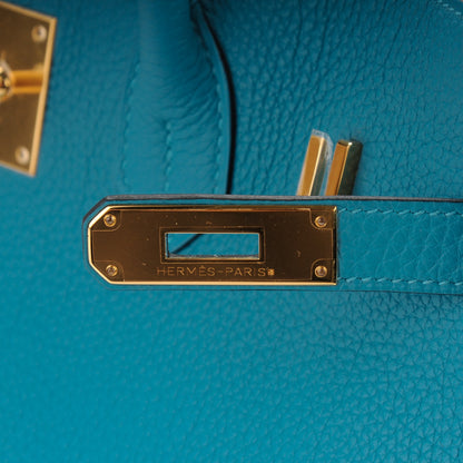 Hermes Togo Birkin 35 Turquoise 8 of 23