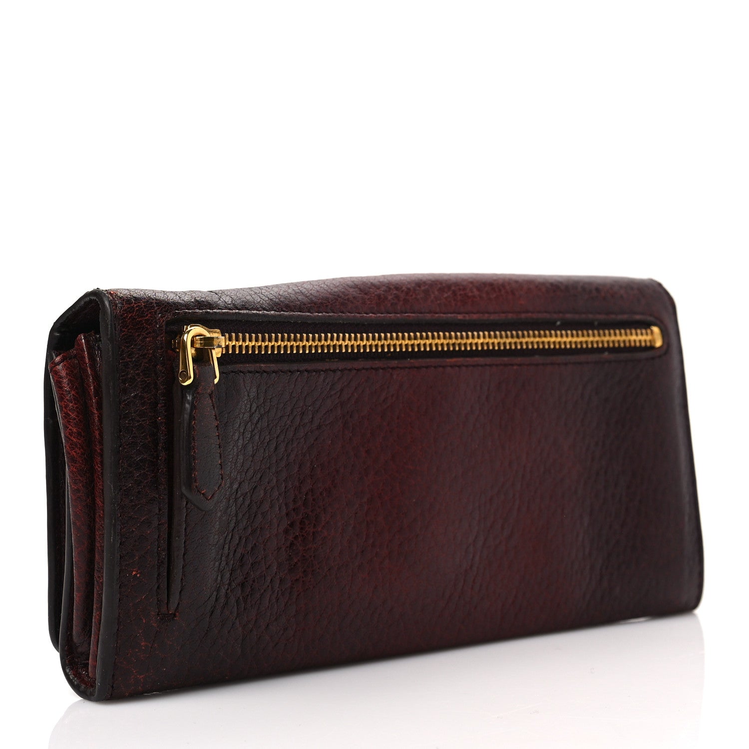 Prada Vitello Daino Continental Flap Wallet Amaranto 3 of 7