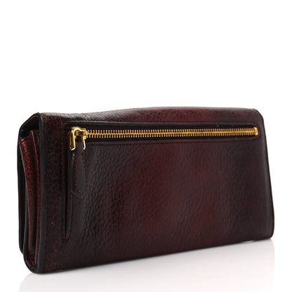 Prada Vitello Daino Continental Flap Wallet Amaranto 3 of 7