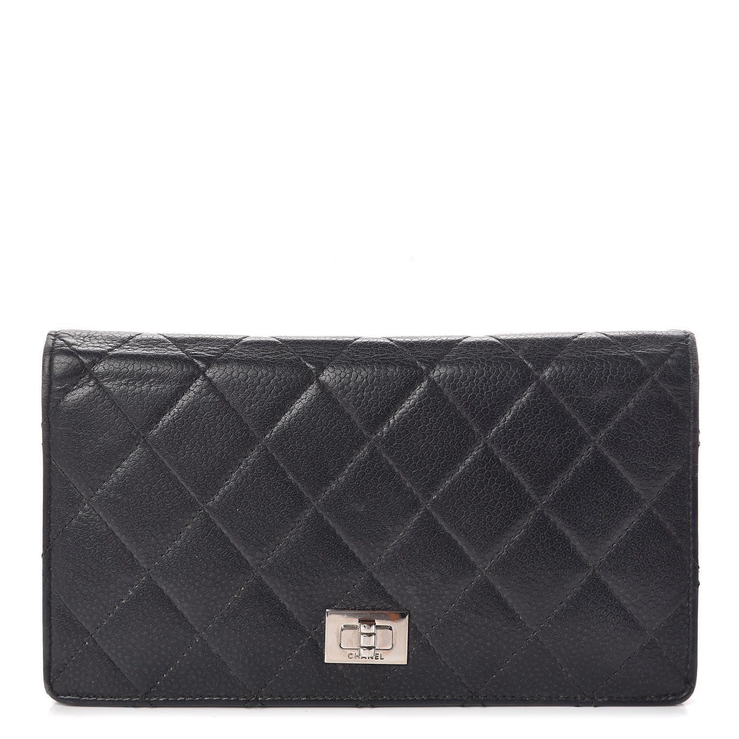 Chanel Caviar Quilted Reissue Yen Wallet Navy 1 of 11