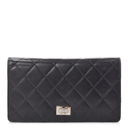 Chanel Caviar Quilted Reissue Yen Wallet Navy 1 of 11