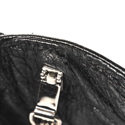 Balenciaga Agneau Giant 12 Silver Hardware Envelope Strap Clutch Black 14 of 14