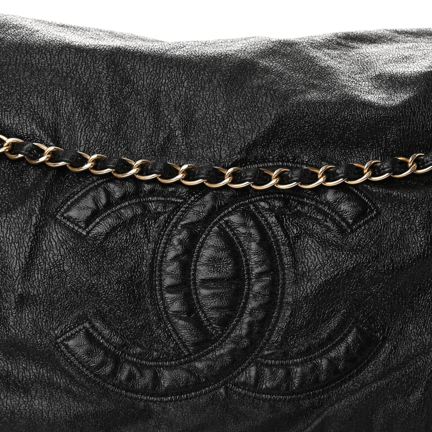 Chanel Vinyl XXL Rock and Chain Flap Black 8 of 12