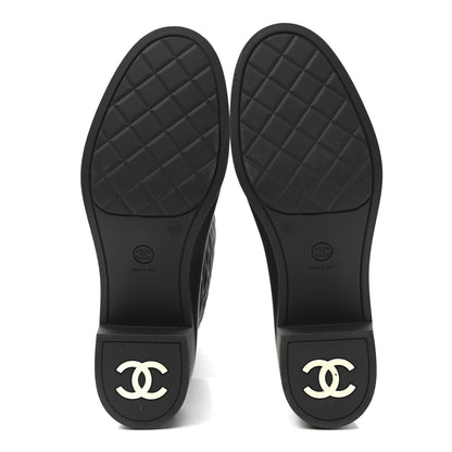 Chanel Rubber Quilted Rain Boots 41 Black 5 of 13