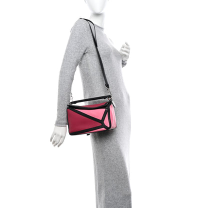 Loewe Calfskin Small Graphic Puzzle Bag Raspberry Wild Rose 2 of 12