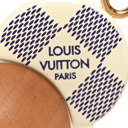Louis Vuitton Wood Damier Azur Vivienne By The Pool Key Holder 3 of 4