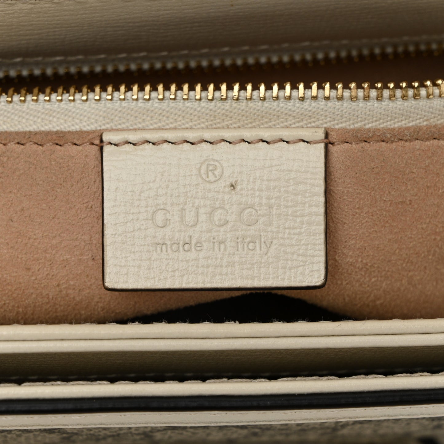 GG Supreme Monogram Horsebit 1955 Shoulder Bag Beige Mystic White