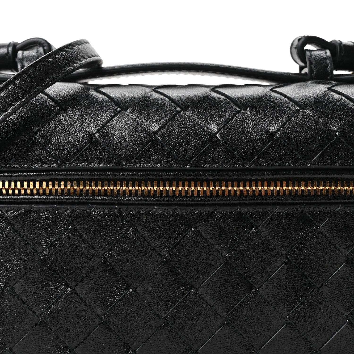 Bottega Veneta Calfskin Intrecciato Bang Bang Vanity Case Black 7 of 9
