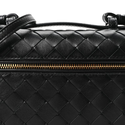 Bottega Veneta Calfskin Intrecciato Bang Bang Vanity Case Black 7 of 9