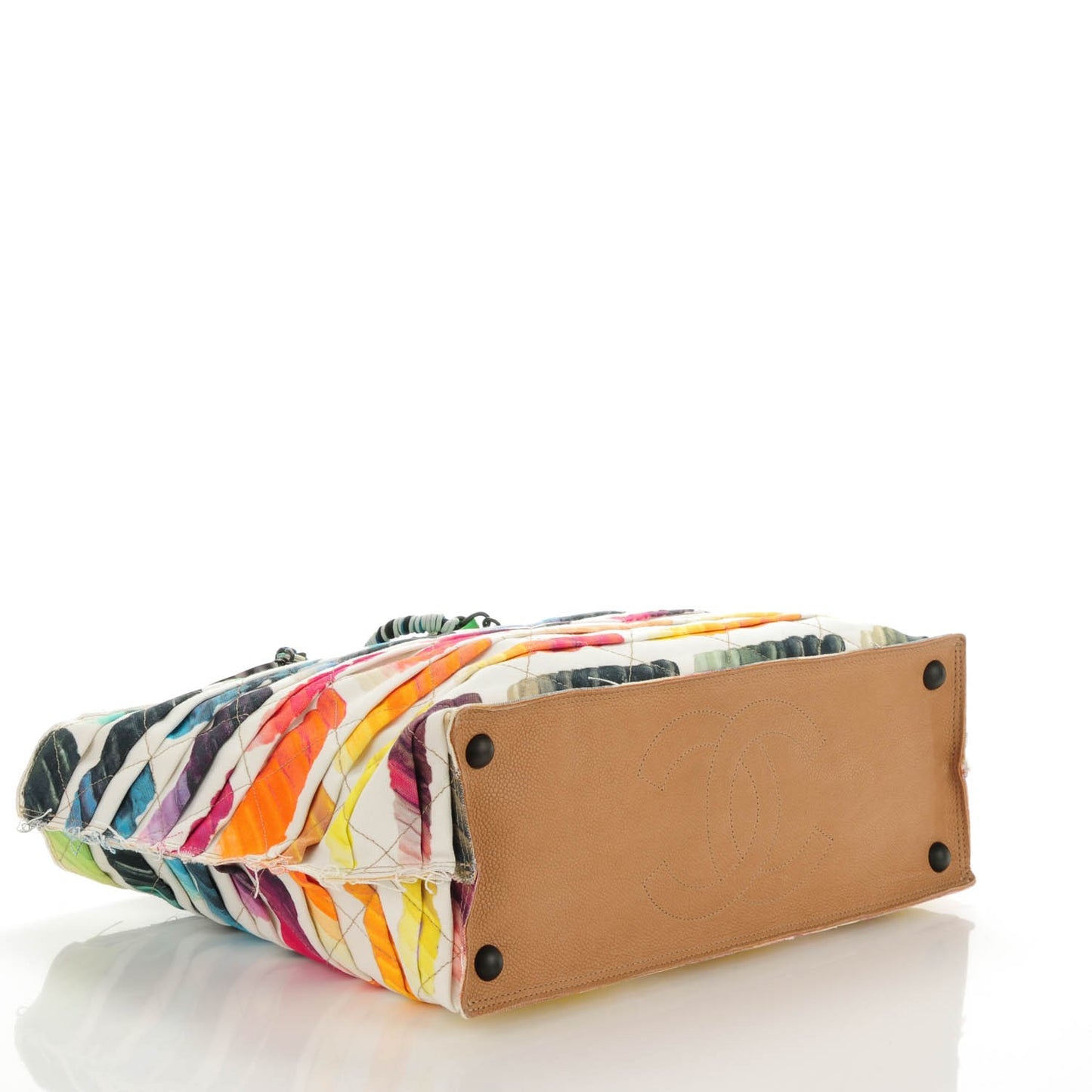 Canvas Colorama Large Zip Shopping Tote Multicolor
