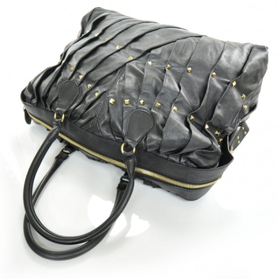 Valentino Garavani Leather XL Maizeon Studded Tote Black 4 of 9