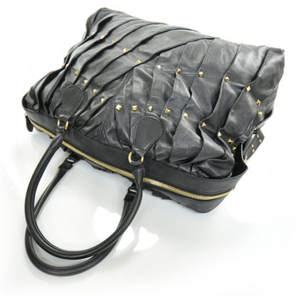 Valentino Garavani Leather XL Maizeon Studded Tote Black 4 of 9