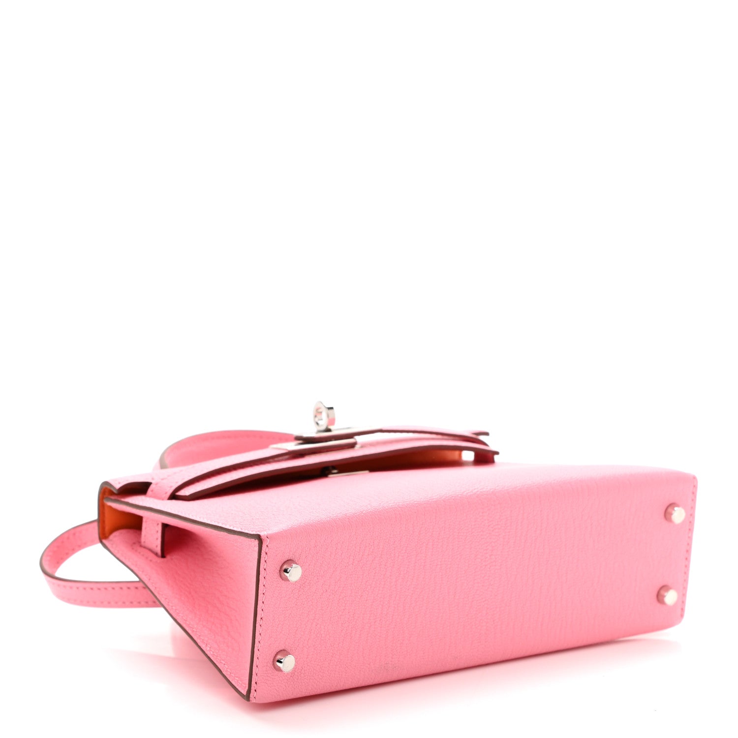 Hermes Chevre Mysore Verso Mini Kelly Sellier 20 Rose Confetti Sanguine 4 of 13