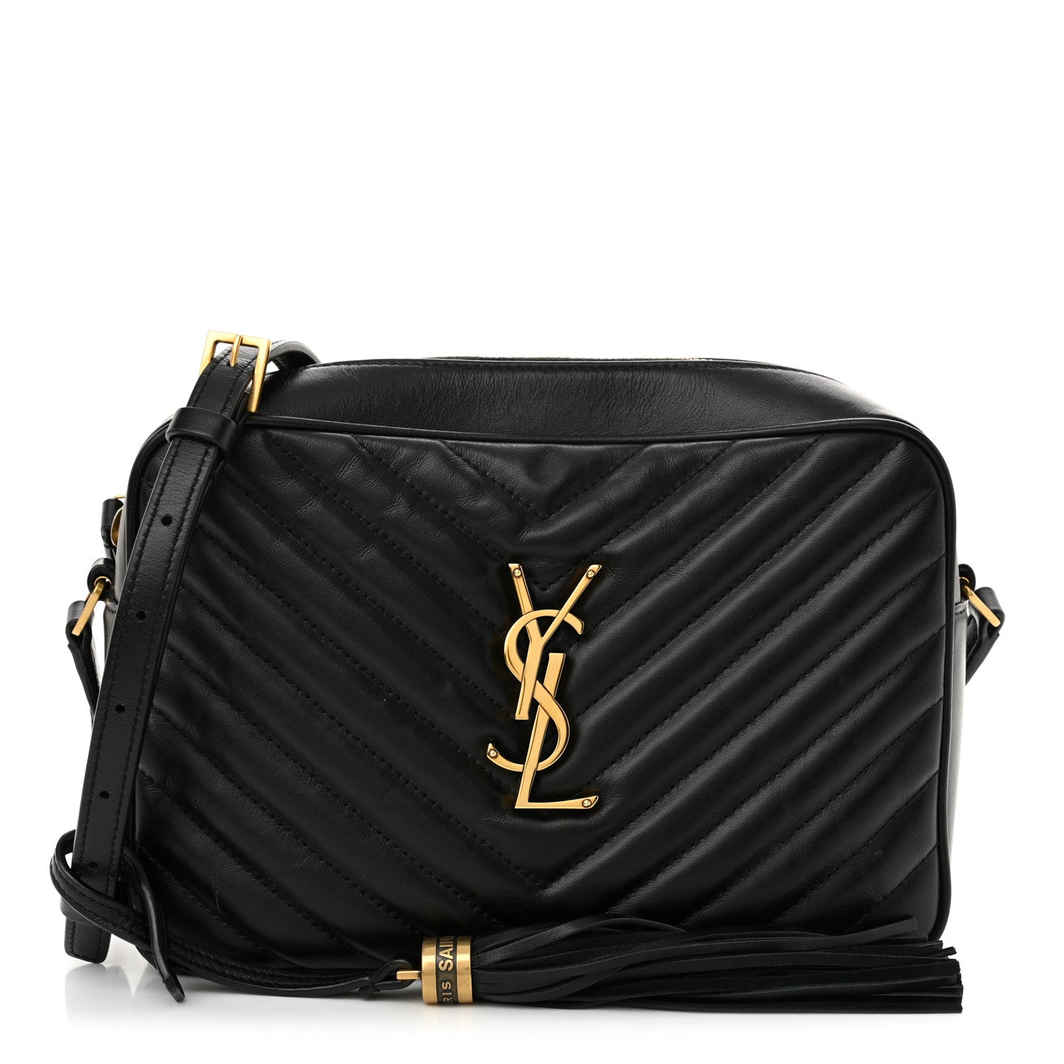Saint Laurent Calfskin Matelasse Monogram Lou Camera Bag Black 1 of 11