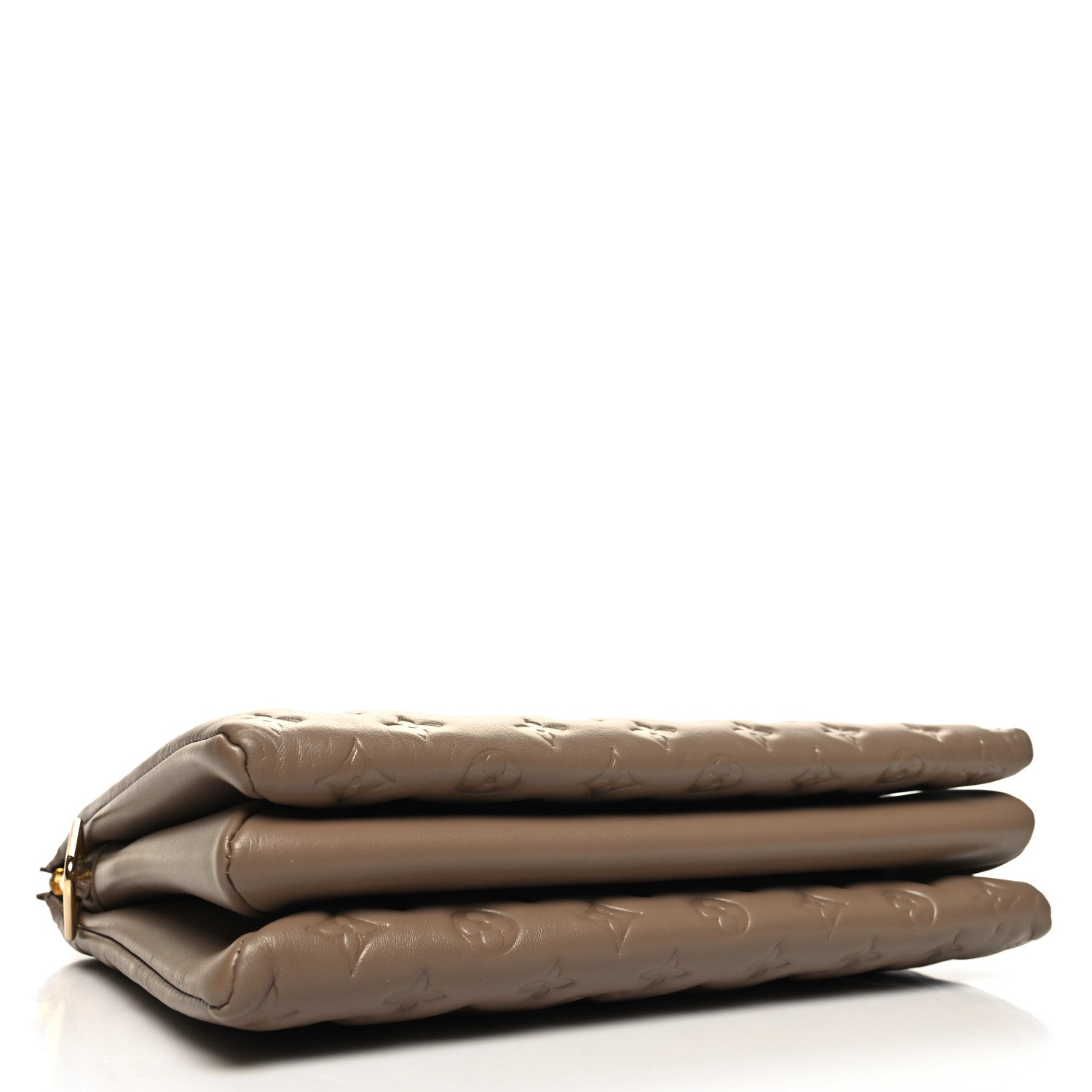 Louis Vuitton Lambskin Embossed Monogram Coussin MM Taupe 4 of 11