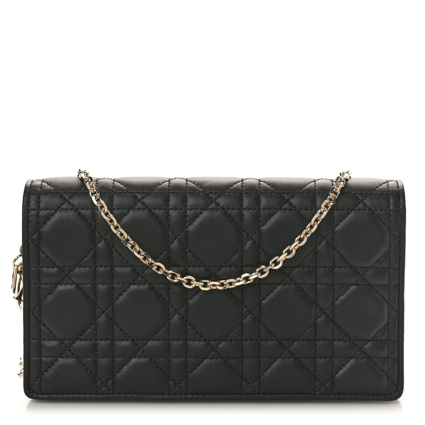 Lambskin Cannage Lady Dior Pouch Black