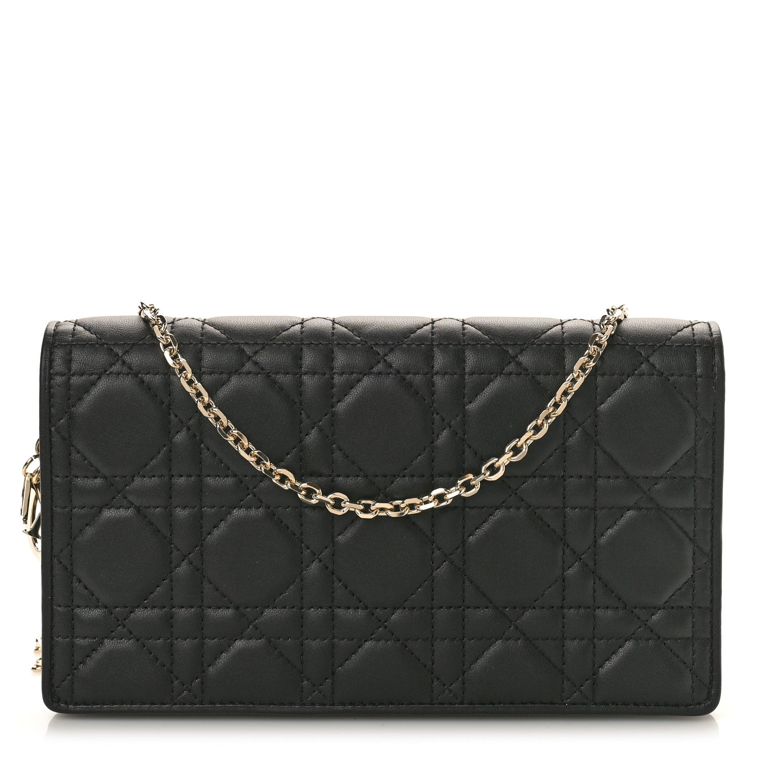 Christian Dior Lambskin Cannage Lady Dior Pouch Black 1 of 11