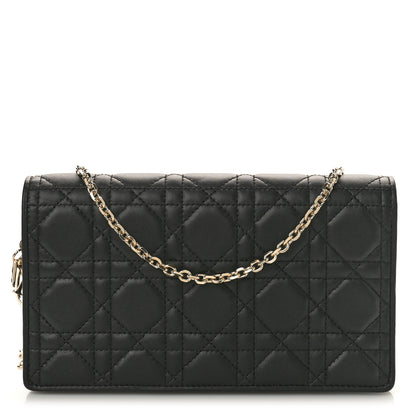 Christian Dior Lambskin Cannage Lady Dior Pouch Black 1 of 11