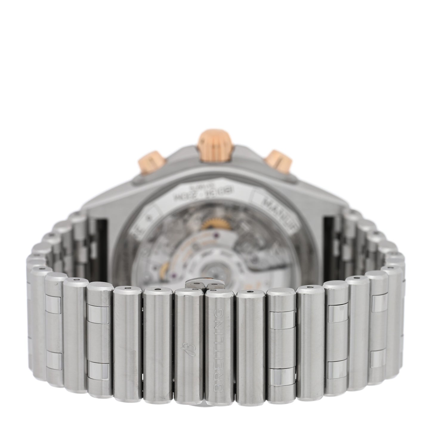 Stainless Steel 18K Rose Gold 42mm Chronomat B01 Automatic Watch Silver IB0134