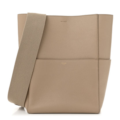 Celine Soft Grained Calfskin Sangle Bucket Bag Dune 1 of 9