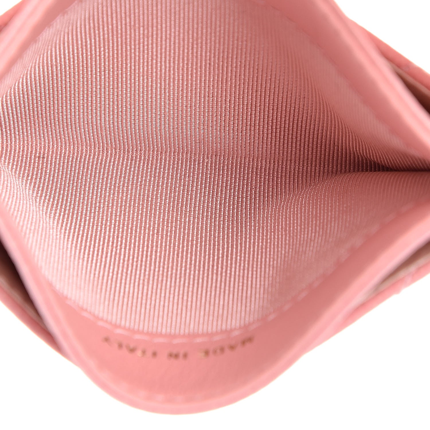 Chanel Caviar Chevron Quilted Card Holder Wallet Pink 5 of 10