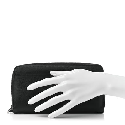 Louis Vuitton Calfskin Zippy Lockme Wallet Black 2 of 9