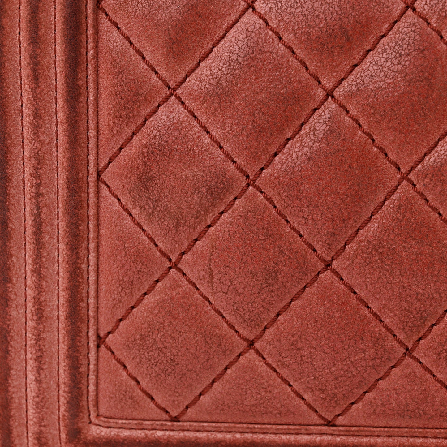 Iridescent Calfskin Quilted Small Gentle Square Boy Flap Red