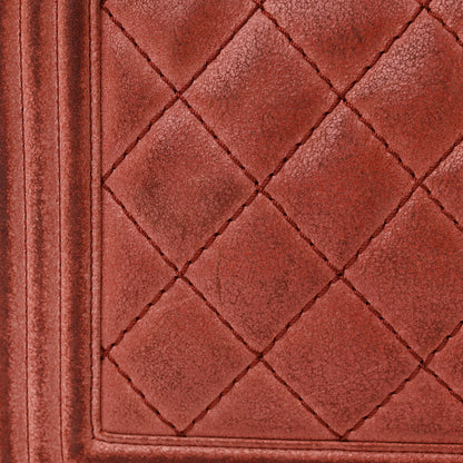 Chanel Iridescent Calfskin Quilted Small Gentle Square Boy Flap Red 14 of 18