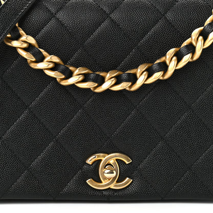 Chanel Caviar Quilted Medium Fashion Therapy Flap Bag Black 8 of 11