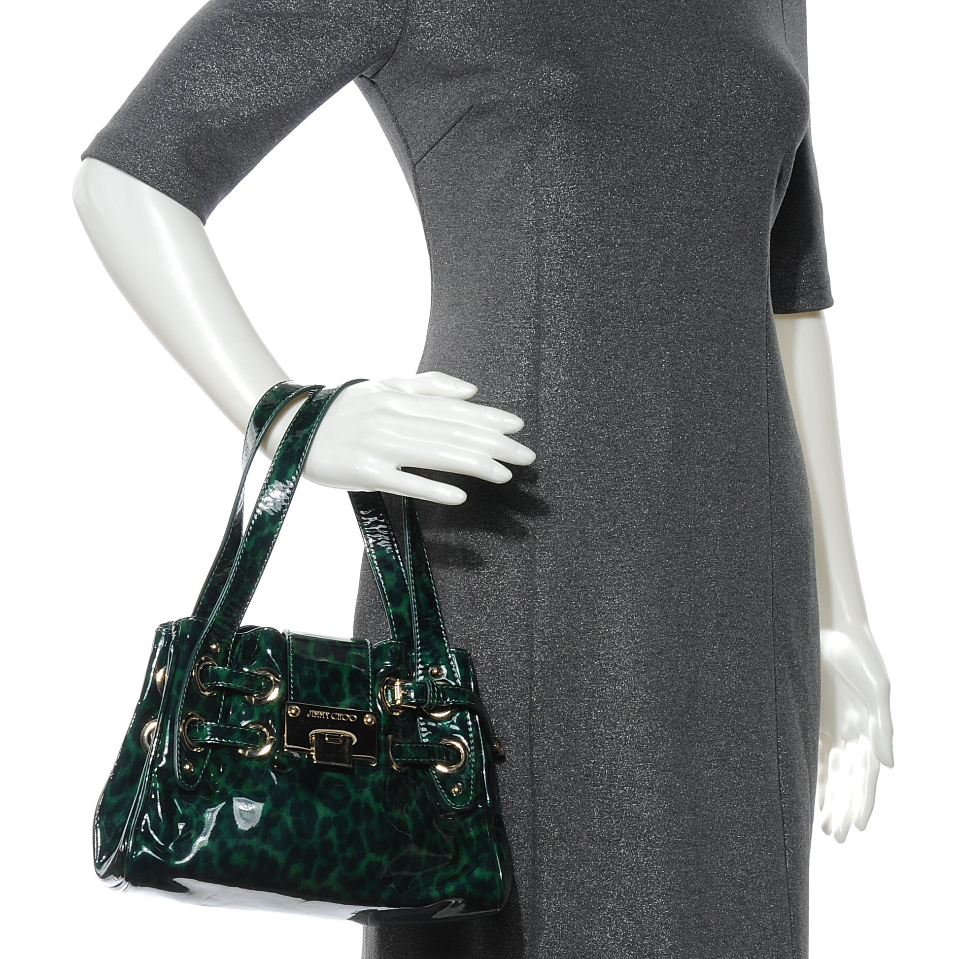 Jimmy Choo Patent Leopard Ramona 2 of 7