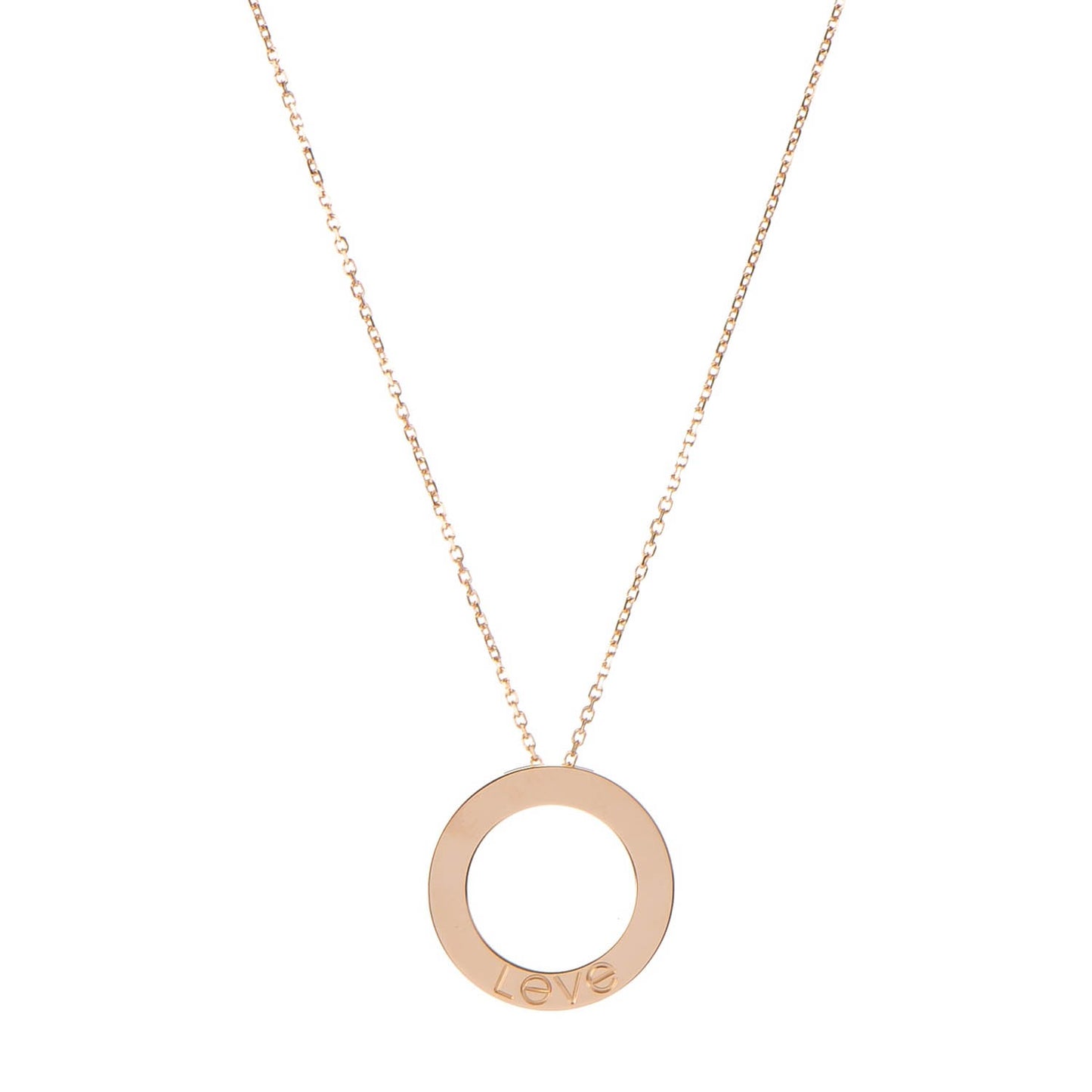18K Pink Gold LOVE Symbol Necklace