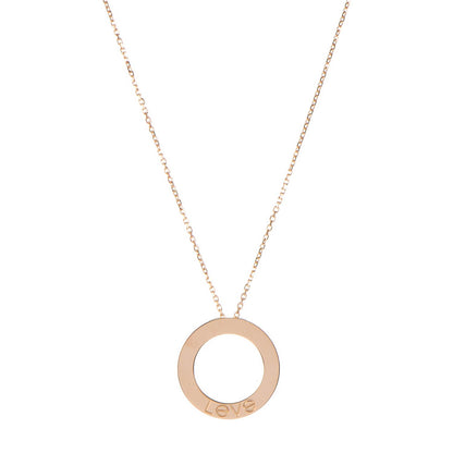 Cartier 18K Pink Gold LOVE Symbol Necklace 3 of 6