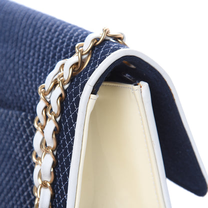 Chanel Patent Jersey Quilted Single Flap Navy 13 of 13
