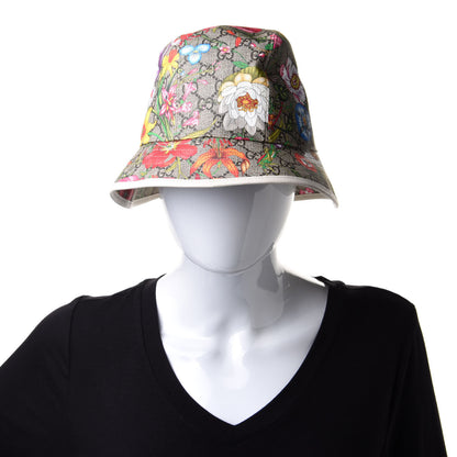 Gucci GG Supreme Monogram Flora Fedora Hat M White 2 of 9