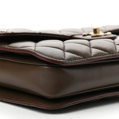 Chanel Glazed Calfskin Quilted Large Perfect Edge Flap Kaki 9 of 10