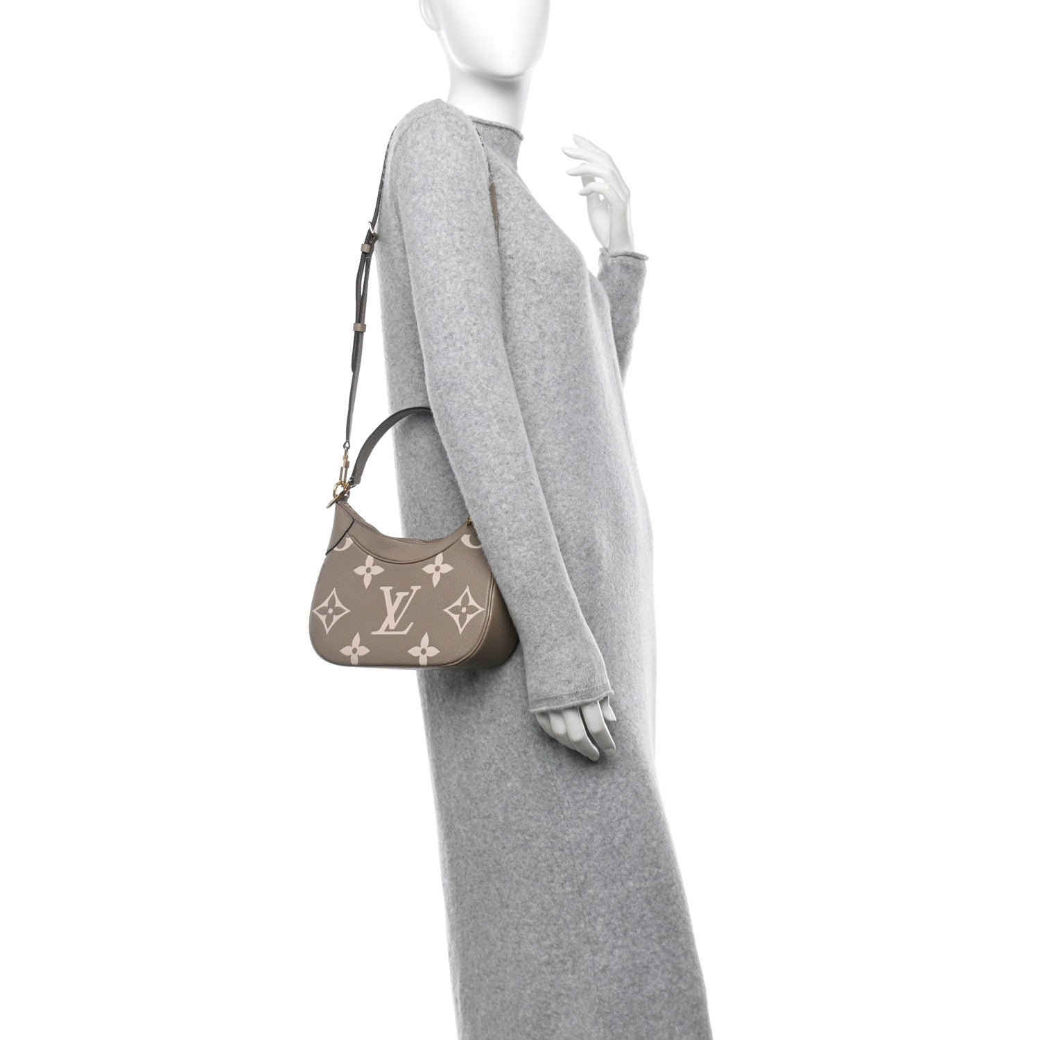 Louis Vuitton Empreinte Monogram Giant Bagatelle NM Tourterelle Creme 3 of 10