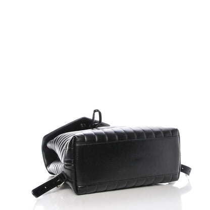 Saint Laurent Calfskin Y Quilted Monogram Medium Loulou Backpack Black 4 of 7