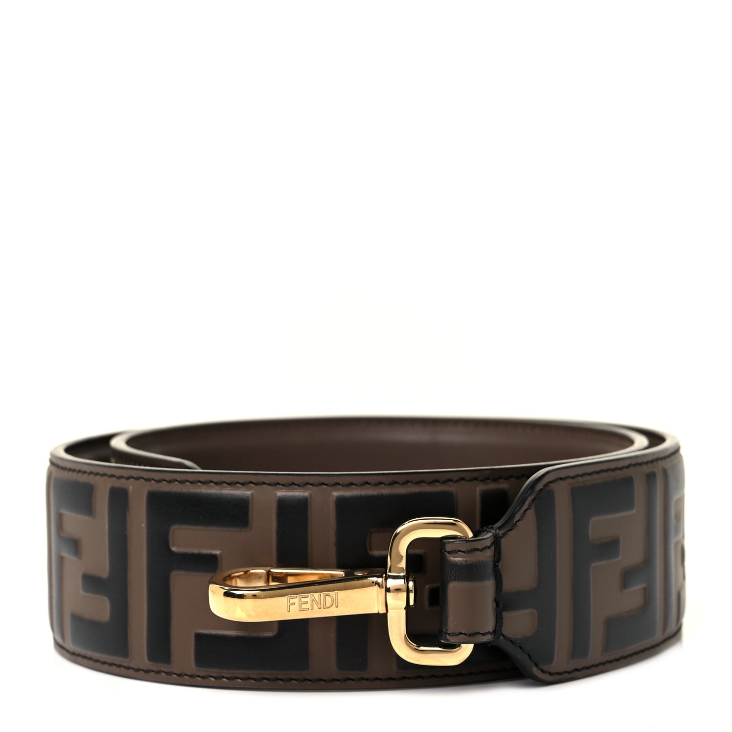 Vitello Century Bi-Color FF 1974 Embossed Strap You Maya Black