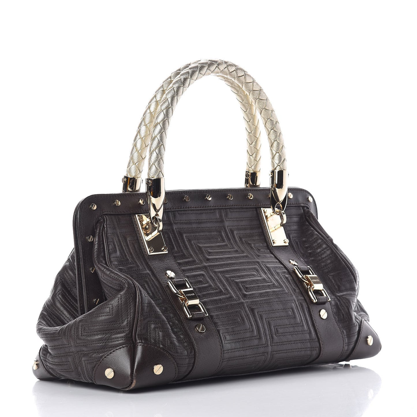 Lambskin Couture Snap Out Of It Bag Brown Gold