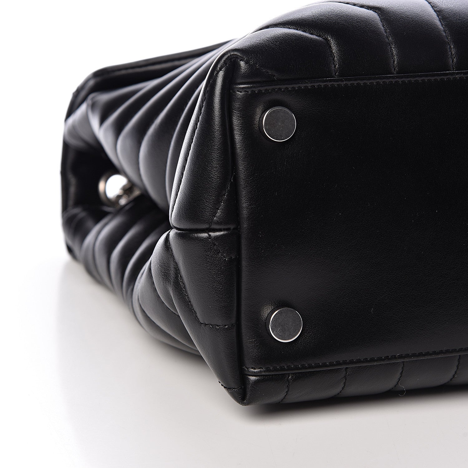 Saint Laurent Calfskin Y Quilted Monogram Large Loulou Chain Satchel Black 10 of 15